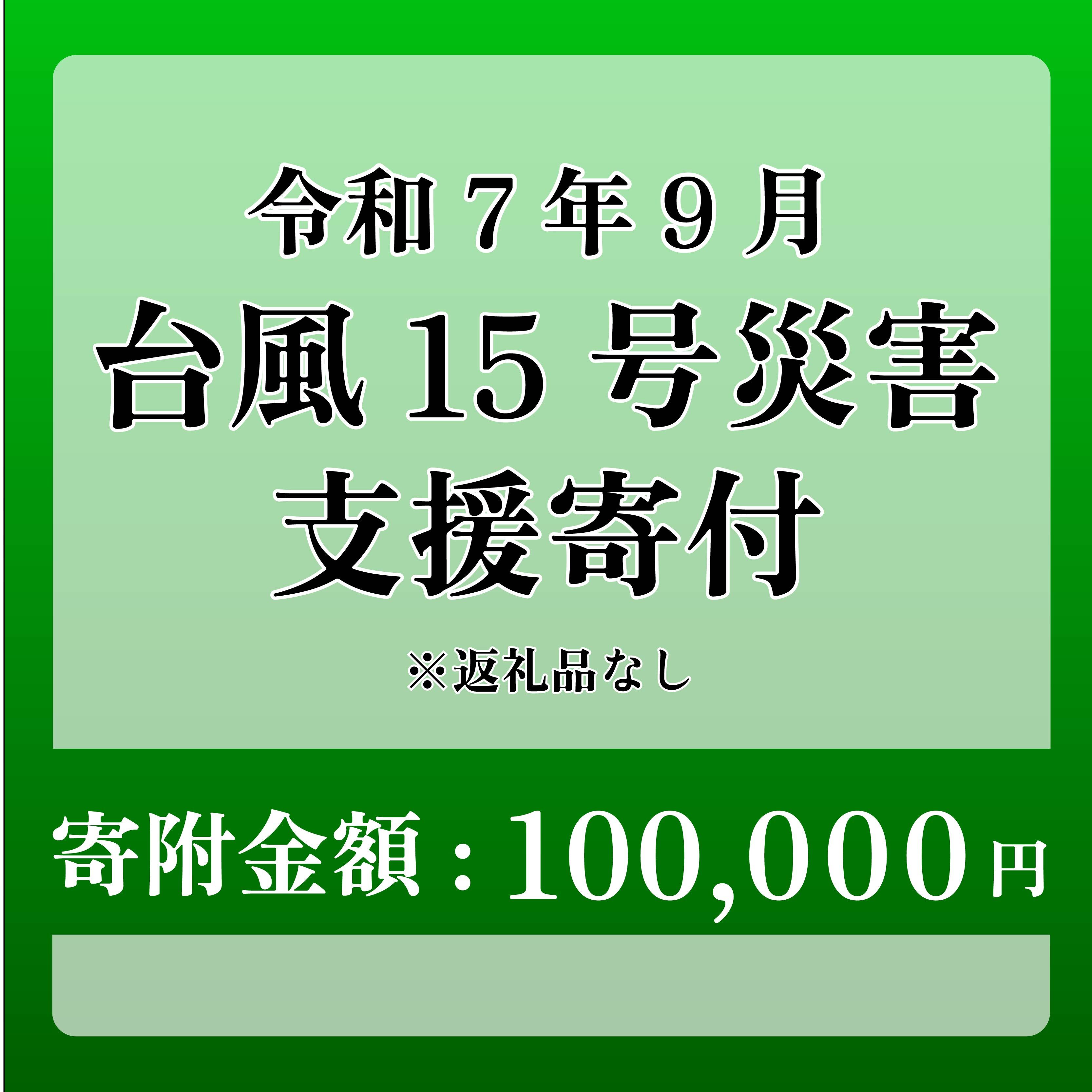 【台風15号災害支援】静岡県 牧之原市 令和7年9月5日 台風 突風 竜巻 災害 災害支援寄附【災害支援寄附金】 (寄附金額：100,000円)【返礼品なし】※いただいた寄附金額は災害復興支援として充てられます 大雨 復興 支援 寄附