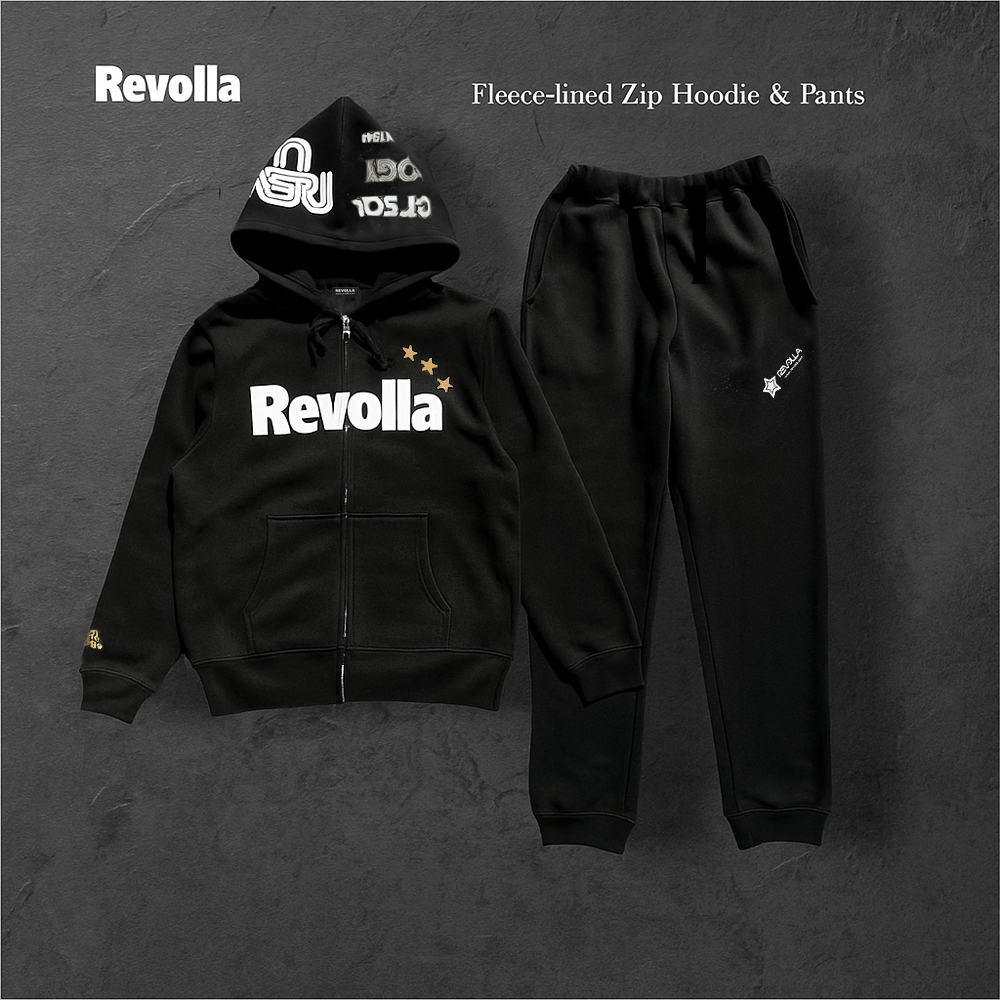 【ブラック】 ふっくら 暖かい ジップフーディー＆パンツ［ロゴ＆スタータイプ］ 裏起毛仕様／ ブラック ・ グレー ・ ネイビー ／S〜XXL ファッション ファッション雑貨 サイドポケット スウェット デザイン シルエット おしゃれ プレゼント ギフト 贈答用 お祝い アウトドア 登山 キャンプ 旅行 便利 日常使い おしゃれ 静岡県 牧之原市