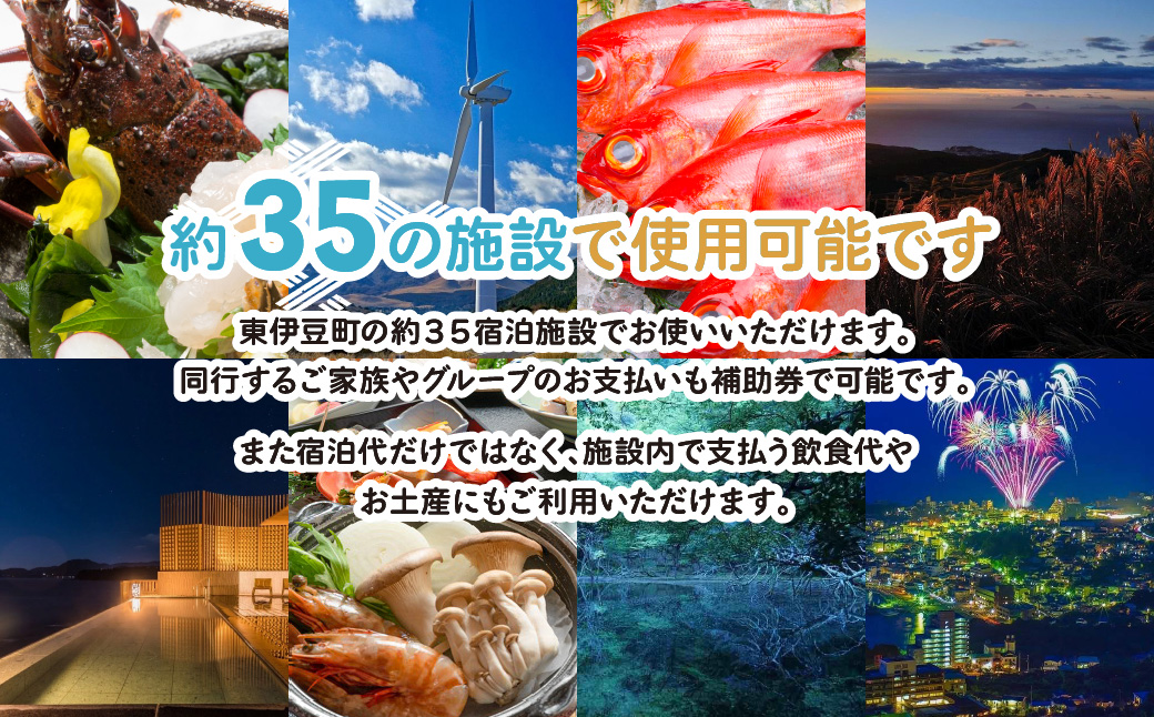 迷ったらコレ！　ひがしいず　満喫　宿泊　補助券　（6千円分）B001／静岡県　東伊豆町