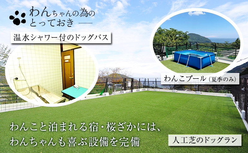 【6,000円分】わんこと泊まれる天然温泉の宿 桜ざか 宿泊補助券 河津峰温泉 ペット 河津町 静岡 伊豆 宿泊券 旅行 観光 温泉 国内旅行