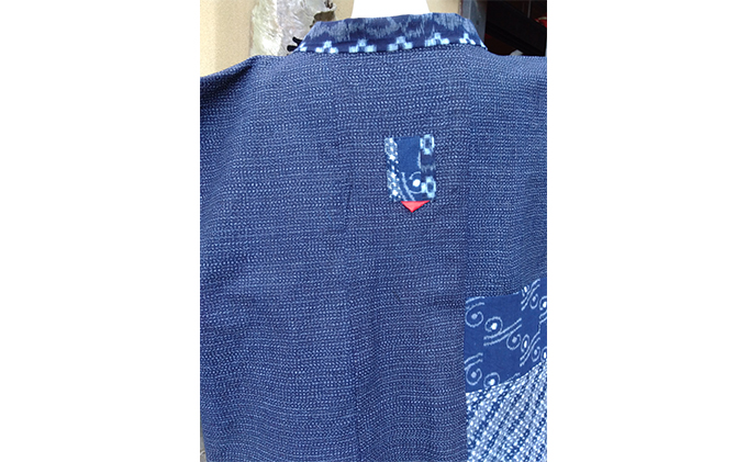 手作りの世界に1つしかない貴重な書生絣のパッチワークワンピース