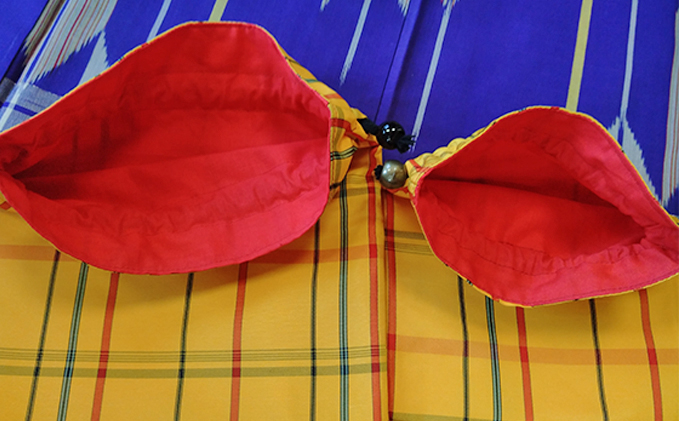 伊豆の踊子　着物地で作った手作り親子巾着袋 雑貨・日用品