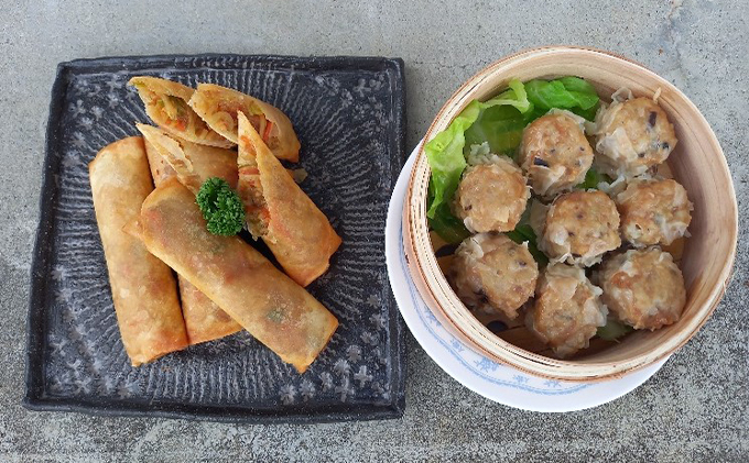 あおき特製　冷凍春巻・野菜シューマイセット お肉の加工品