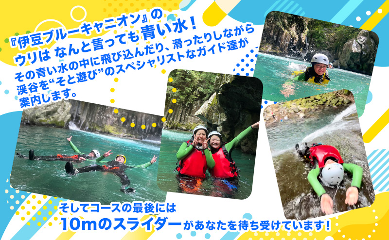 伊豆キャニオニング 体験チケット 1人分 伊豆ブルーキャニオン レジャースポーツ 体験 ウォーターアクティビティ スポーツ 静岡県 河津町