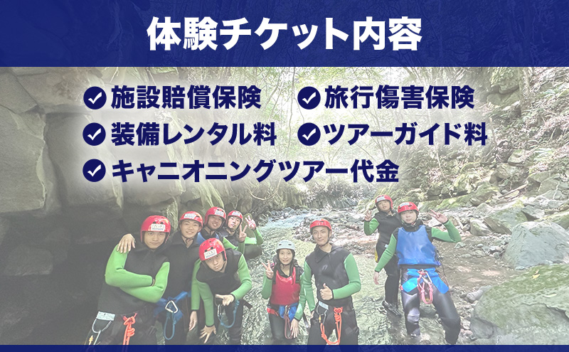 伊豆キャニオニング 体験チケット 1人分 伊豆ブルーキャニオン レジャースポーツ 体験 ウォーターアクティビティ スポーツ 静岡県 河津町