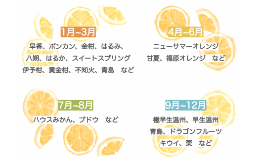 湯の花　みかんメインで贈るフルーツ6回の定期便　【みかん 果物 フルーツ 旬 柑橘 甘い 新鮮 定期便】　<BC-55>