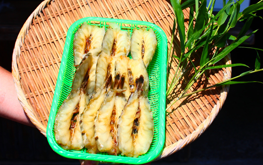 旭洋丸水産 手作り海老みりん 3セット　【 伊豆 海老 えび 海鮮 みりん干し みりん ブラックタイガー 大人気 無添加 冷凍 干物 ひもの 静岡県産 】