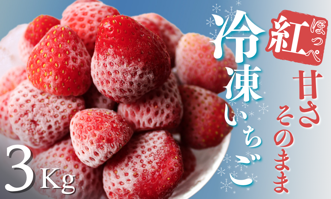 [予約受付_2025年2月以降]冷凍イチゴ3kg(2020年第31回静岡県いちご果実品評会入賞) [ いちご 果物 フルーツ 苺 イチゴ 冷凍 果物 フローズン くだもの 大容量 静岡県産 期間限定 ] [T-6]