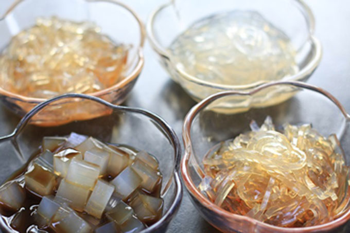 三角屋水産の「西伊豆のところてん詰合せ（12個入）」 心太 天草 選択 酢醤油 ニューサマーオレンジ わさび 黒みつ 海藻 ところてんセット