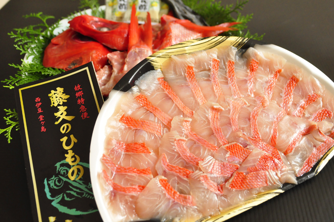 藤文の「金目鯛しゃぶしゃぶセット」 金目鯛 きんめ しゃぶしゃぶ ダシ 昆布 こんぶ 冷凍 伊豆 ギフト 御歳暮 御中元