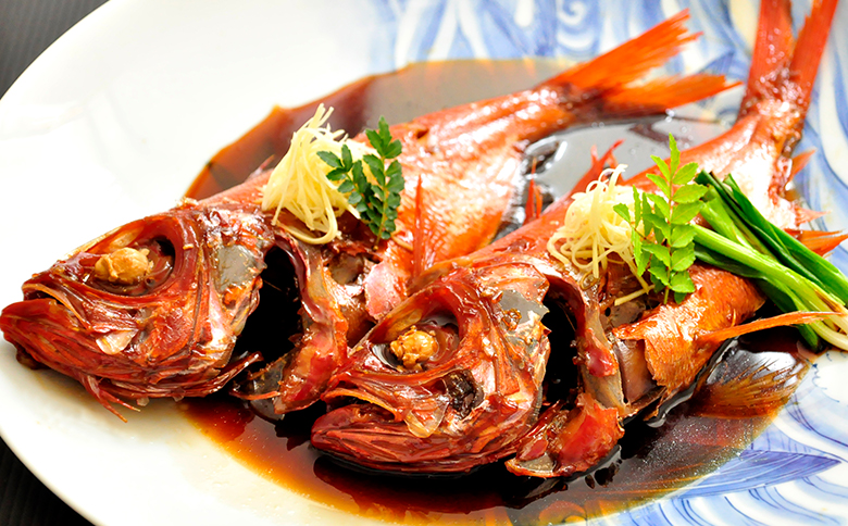 藤文の「伊豆産金目鯛煮付セット」 金目鯛 きんめ 伊豆産 煮付け 煮つけ 500ｇ 冷凍 伊豆 ギフト 御歳暮 御中元