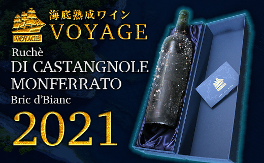 海底熟成ワインVOYAGE[ルケ ディ カスタニョーレ モンフェッラート ブリク ド ビアンク 2021] 海底貯蔵 ワイン 赤 酒 果実酒 ギフト お祝 贈答用 お中元 お歳暮 伊豆