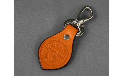 1B27　ALMATOREROレザーキーホルダー　シルバー