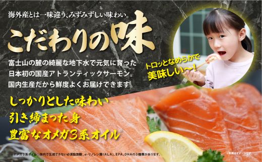 2B7【日本初：完全陸上養殖】「 フジアトランティック サーモン 」【 生 ・冷蔵】800ｇ以上