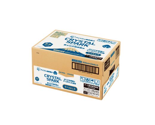 C67【定期便３か月コース】富士山の強炭酸水500mlラベルレス×24本入×3回