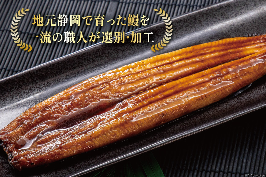 うなぎ 国産 蒲焼 160g程度×2尾 計320g以上 タレ山椒付き 真空パック 個包装 [駿河淡水 静岡県 吉田町 22424521] 静岡県産 静岡 鰻 ウナギ 蒲焼き 化粧箱