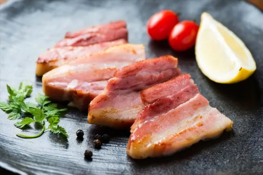 【三代目!肉工房 松本秋義】 すっごいスモークベーコン ブロック300g×1 [吉田ハム工場 静岡県 吉田町 22424657] ベーコン べーこん 肉 加工肉 スモーク ベーコンエッグ 豚肉 国産 豚 豚バラ肉 おつまみ