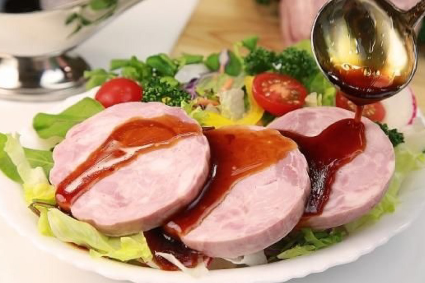 ハム プレスハム 1500g (Bハム） [吉田ハム工場 静岡県 吉田町 22424673] 国産ハム はむ 豚肉 豚 肉 ロースハム ステーキ おかず 惣菜 おつまみ ギフト お中元 お歳暮 加工肉 冷蔵 朝食 ハムステーキ