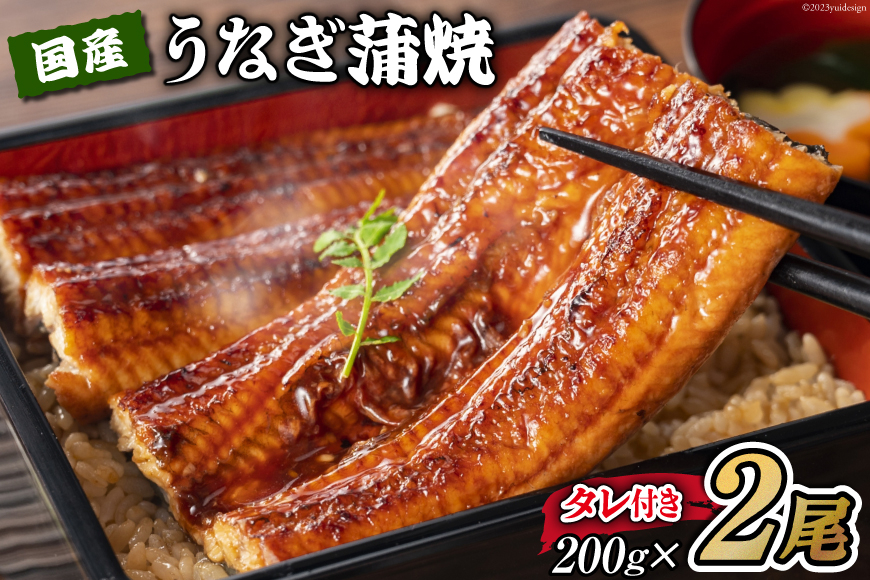 国産うなぎ 蒲焼 2尾 セット 200g×2 タレ付き [むらた商会 静岡県 吉田町 22424002] うなぎ 鰻 ウナギ 蒲焼き 冷凍