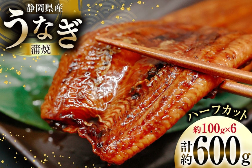 うなぎ 国産 静岡 うなぎ蒲焼 ハーフカット 100g ×6 計600g [静岡鰻販売 静岡県 吉田町 22424172] 鰻 ウナギ うなぎ蒲焼き うなぎ蒲焼 真空パック 冷凍 蒲焼 肉厚 ふっくら
