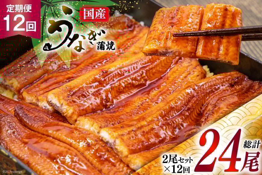 『定期便』国産 うなぎ蒲焼・2尾セット 全12回 [マルニうなぎ加工 静岡県 吉田町 22424423] 鰻 ウナギ 蒲焼き うなぎ蒲焼き 鰻蒲焼き unagi