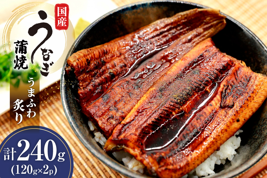 うなぎ 国産 蒲焼 うまふわ炙り(R) 120g 2パック 計240g 冷凍 真空パック [ヤマカ松本商店 静岡県 吉田町 22424487] ウナギ 鰻 蒲焼き かば焼き うなぎ蒲焼 鰻蒲焼 unagi
