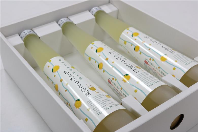 スパークリング 花の舞 ちょびっと乾杯　ぷちしゅわ ゆず酒（300ml）×3　川根本町産ゆず使用！静岡の地酒 / 日本酒