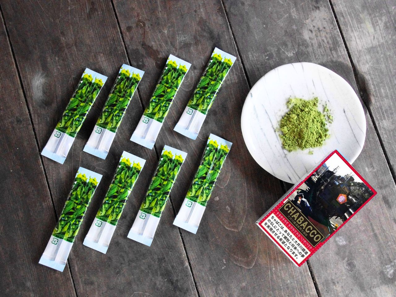 川根の粉末茶 Chabacco 大井川鐵道復興支援パッケージ 5個セット