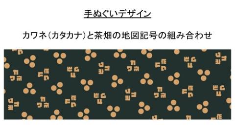 川根茶染の手ぬぐい（カワネ柄）
