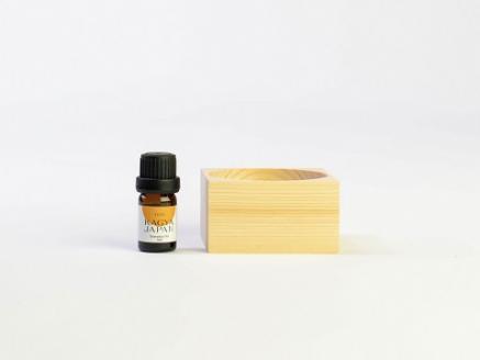 KAGYA JAPAN エッセンシャルオイル5ml【YUZU】＆KAGYA JAPAN オリジナル ヒノキのディフューザー