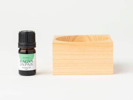 KAGYA JAPAN エッセンシャルオイル5ml【HINOKI】＆KAGYA JAPAN オリジナル ヒノキのディフューザー