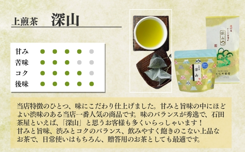 上煎茶深山３ｇひもつきティーバッグ×５袋