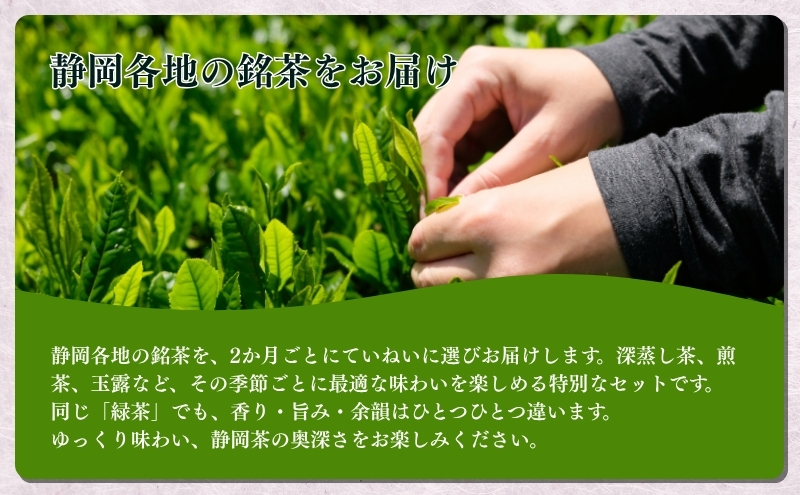 お茶 定期便 6回 静岡 おすすめ上煎茶を2か月に一回お届け 緑茶 茶葉 お茶巡りの旅 上煎茶 煎茶 一番茶 深蒸し茶 深蒸し 茶 静岡茶 日本茶 お茶の葉 飲料 飲み物 ドリンク ギフト プレゼント 静岡県産 遠州の小京都 静岡県 森町 定期