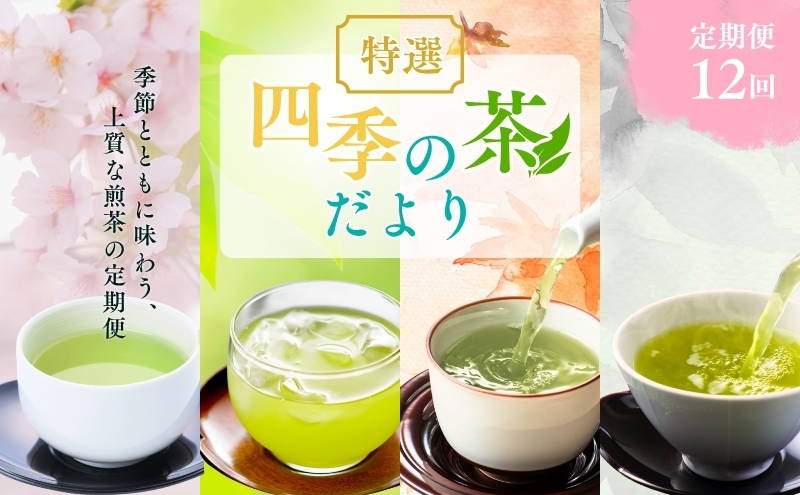 特選 定期便 12ヶ月 四季の茶だより 日本茶 100g 3本 セット 詰め合わせ お茶 茶 深蒸し茶 茶葉 緑茶 煎茶 お茶っぱ 静岡のお茶 飲料 飲み物 ドリンク 静岡 静岡県 森町 定期 12回
