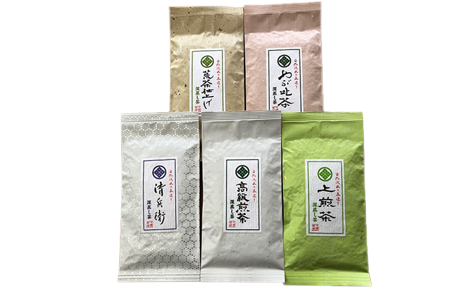 森の深蒸し茶100g袋入り×5種飲み比べセット