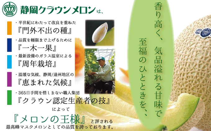 クラウンメロン 定期便 6ヶ月 メロン 1玉 白等級 特大玉 1.5kg