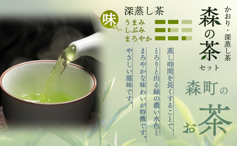 森の茶セット 10袋 茶 お茶 緑茶 煎茶 深蒸し茶 茶葉 セット 森町 静岡県