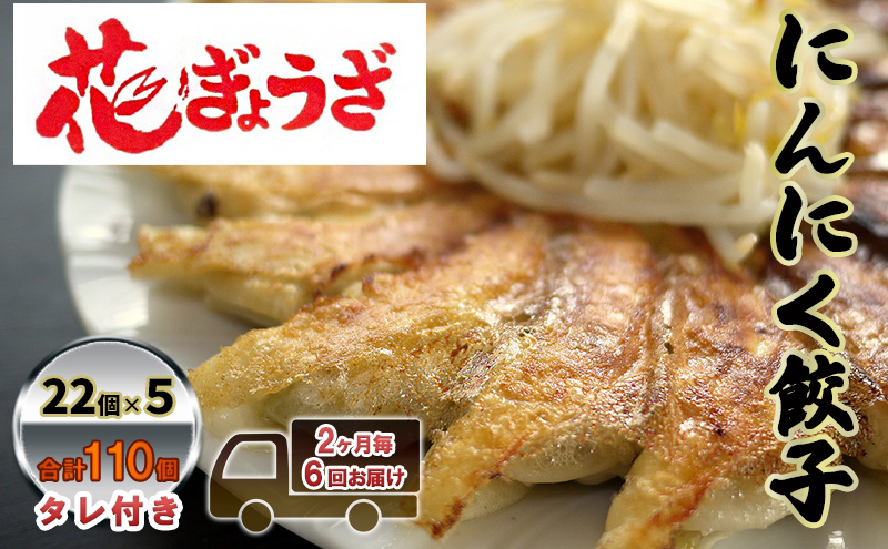 にんにく餃子110個(22個入×5袋)2ヶ月毎6回お届け