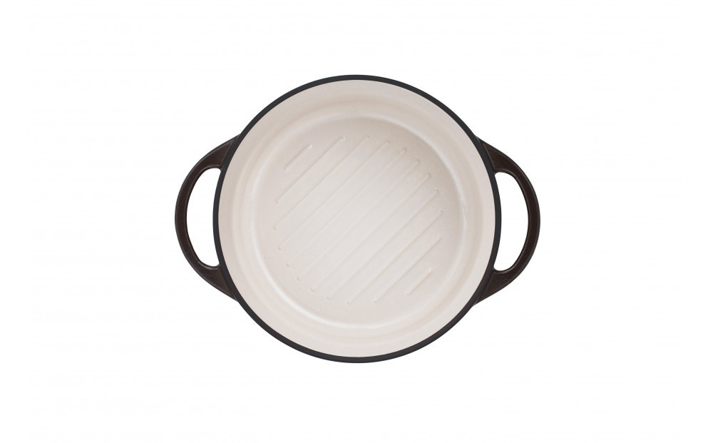 オーブンポットラウンド 22cm 浅型　シェフモデル　【パールブラウン】