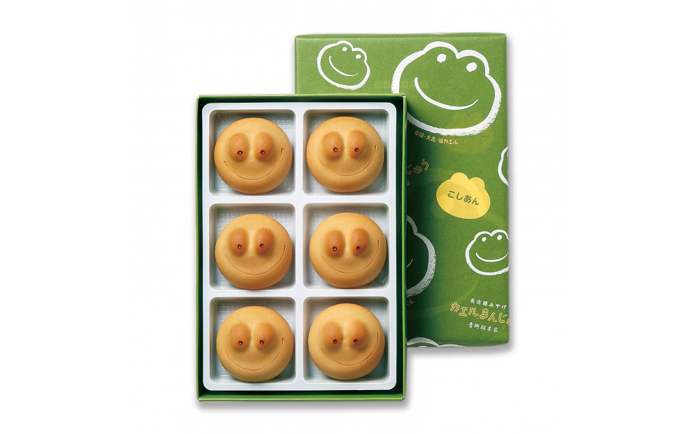 カエルまんじゅう　こしあん6個入×3箱