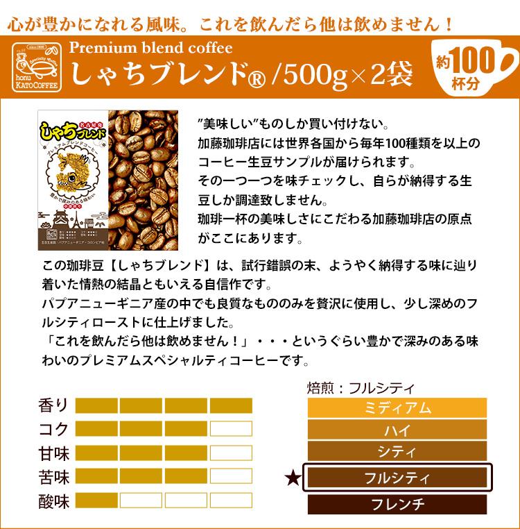 コーヒー しゃちブレンド2種飲み比べセット 粉（中挽き）2kg（500ｇ×4袋） 【 珈琲 名古屋 飲みくらべ 飲料 加藤珈琲店 コーヒー粉 人気 おすすめ こーひー 定番 ブレンド プレミアムスペシャルティコーヒー 愛知県 名古屋市 お取り寄せ 2キロ コーヒー こーひ 粉コーヒー コーヒー2種 コーヒー コーヒー こーひ 粉コーヒー コーヒー2種 コーヒー 】