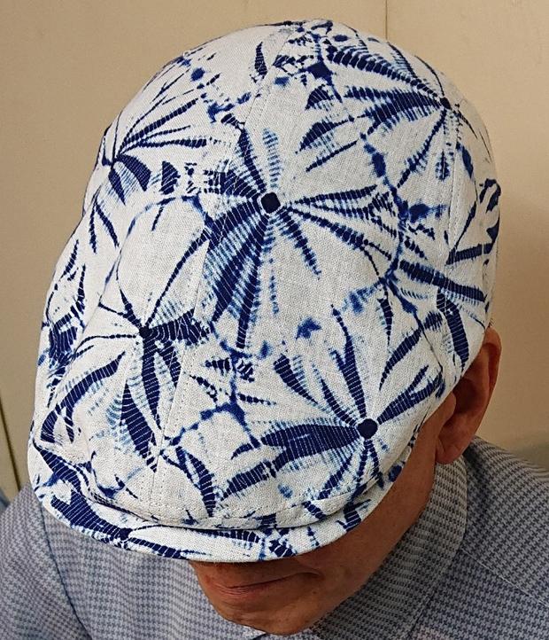 手蜘蛛絞り　ハンチング帽