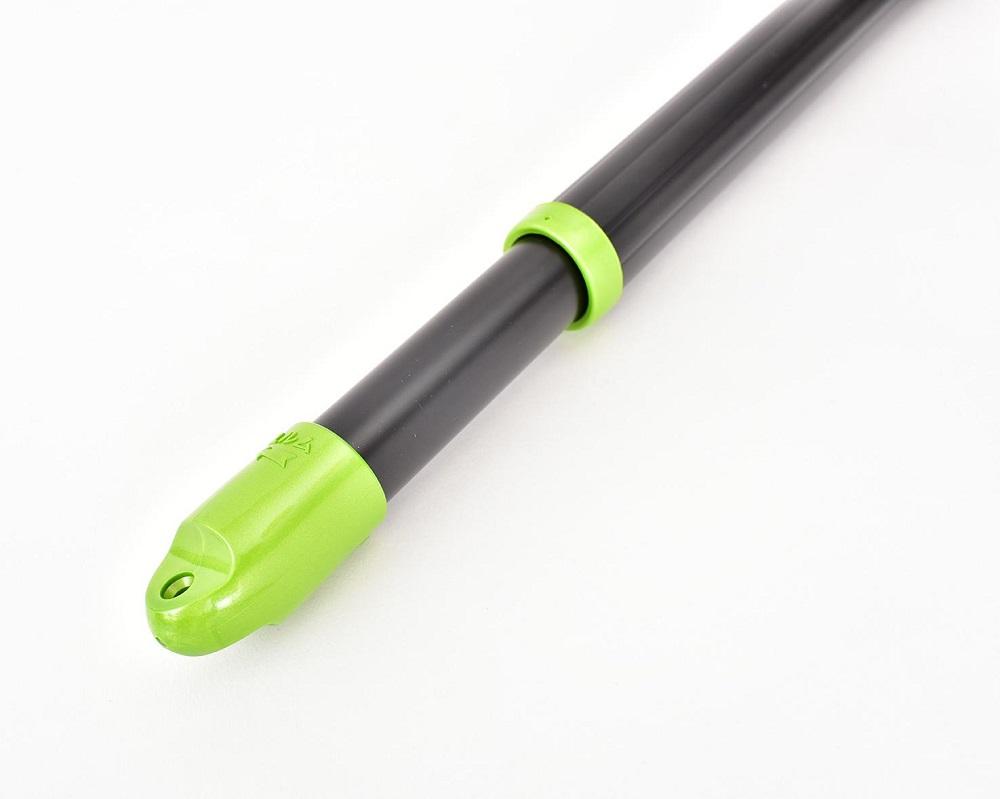 伸縮物干し竿  キャップ色【アースグリーン】（長さ 1.5ｍから2.6m まで伸びる ）ブラック