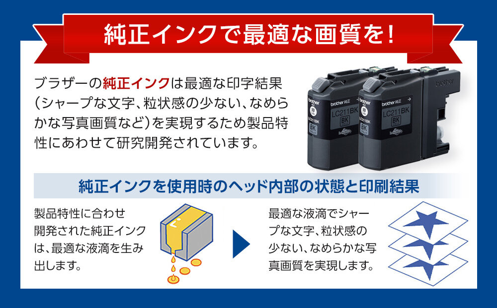 【ブラザー　純正インクカートリッジ】LC211BK-2PK