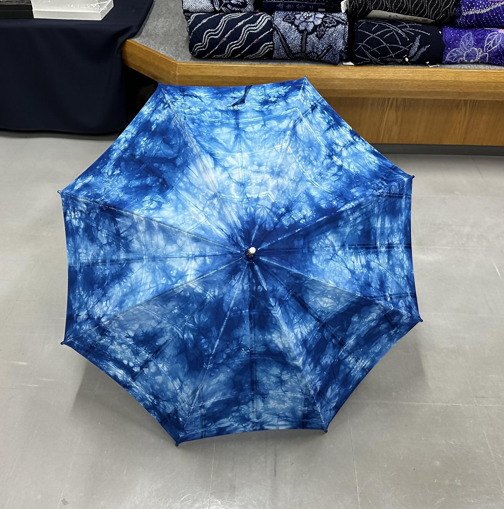 【藍染が風にゆれる日本遺産のまち有松寄附金専用】日傘（箱むら絞り染め）