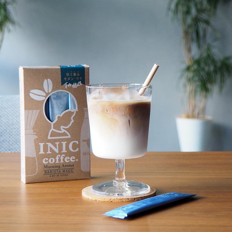 カフェラテ カフェオレ INIC coffee モーニングアロマバリスタメイド 10本 粉末 スティックコーヒー 極上 本格的 持ち運び オフィス 個包装 加糖 イニック インスタントを超える味
