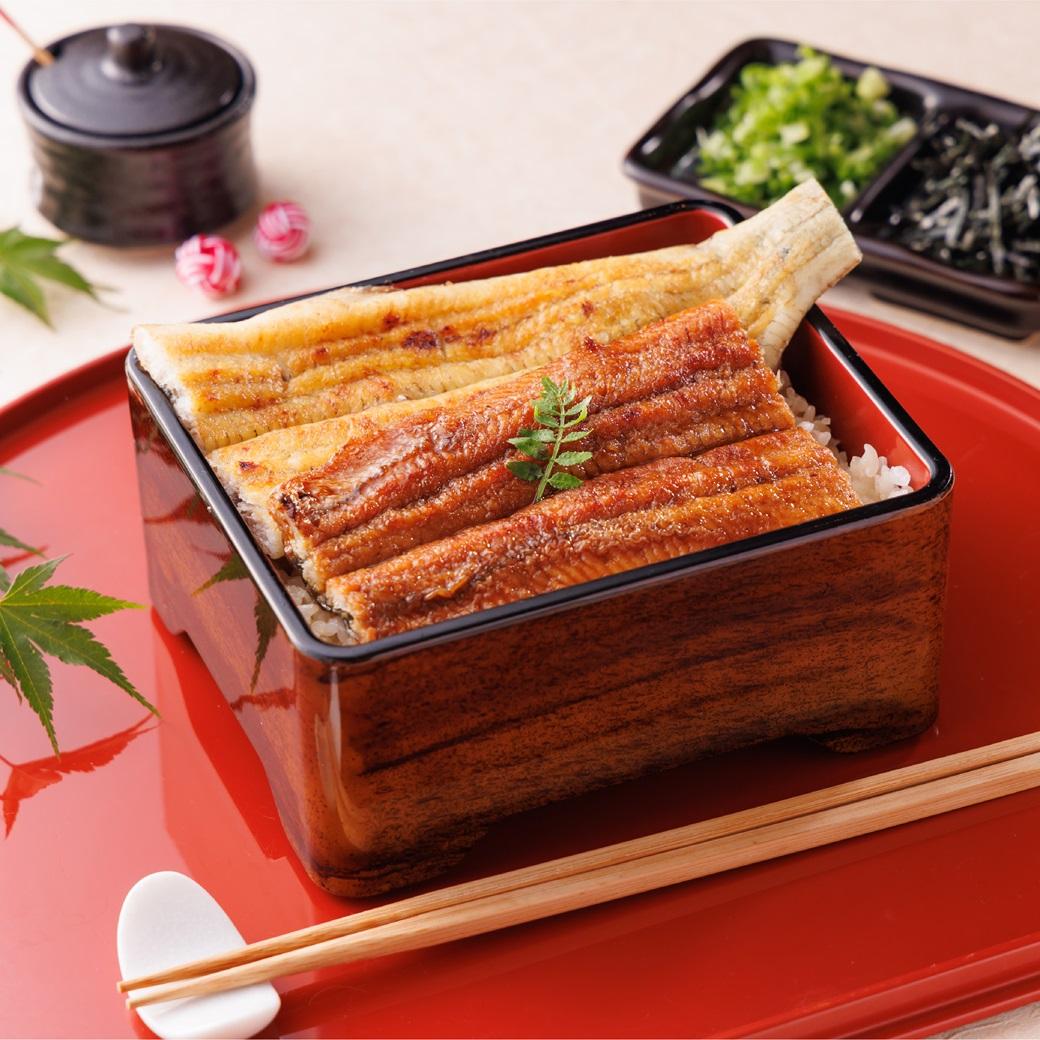 三河一色産手焼き炭火焼き活うなぎ蒲焼き・白焼き紅白セット各2尾