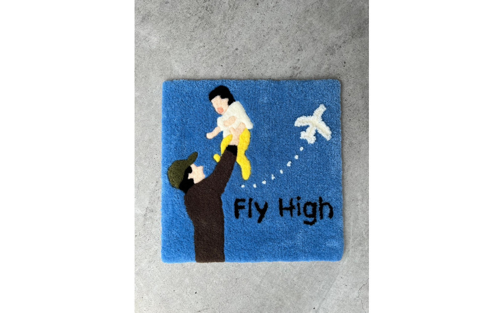 【オーダーメイド】タフティングでつくる世界に1つのオリジナルラグマット　写真からデザインすることもできます！７０ｃｍ×横９０ｃｍ以下の作品