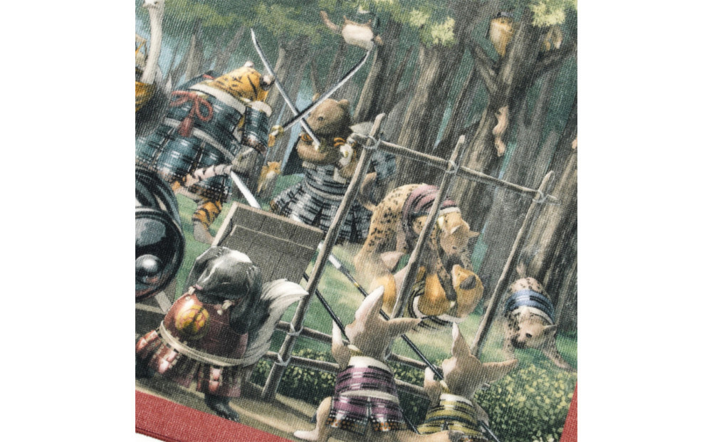 オリジナル【動物合戦絵巻フェイスタオル】第五紙／名古屋刀剣博物館
