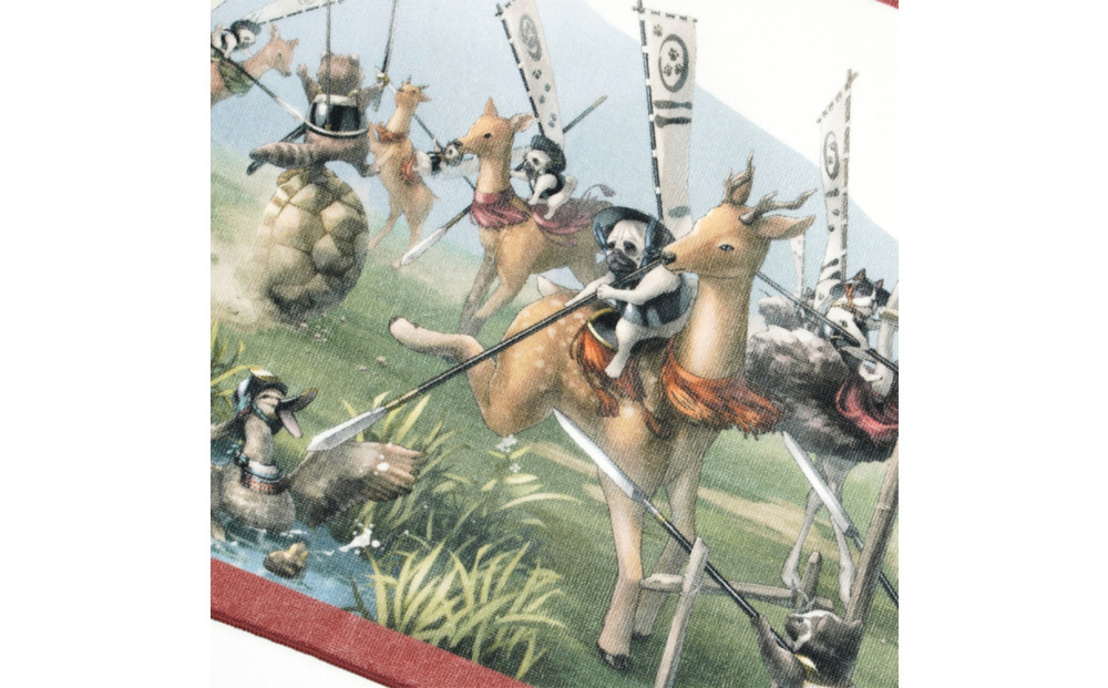 オリジナル【動物合戦絵巻フェイスタオル】第六紙／名古屋刀剣博物館